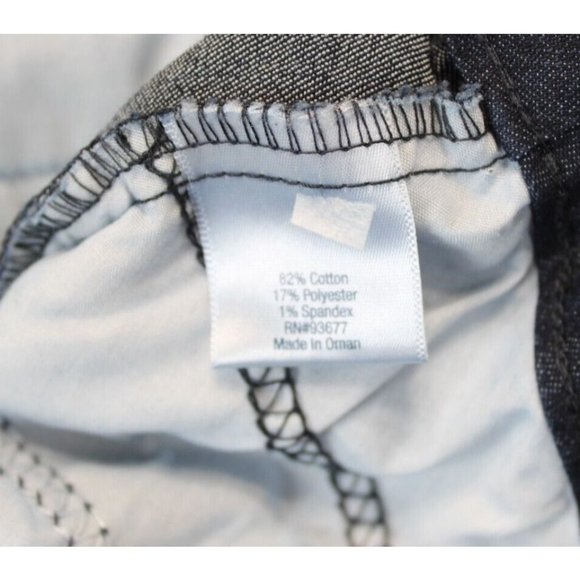 St. John's Bay Capri Jeans Women 10 Blue Denim High Rise Stretch Dark Wash - Picture 10 of 12